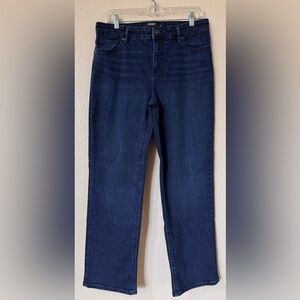 Hudson Mid-Rise Slim Straight Leg Jeans Dark Wash Size 12